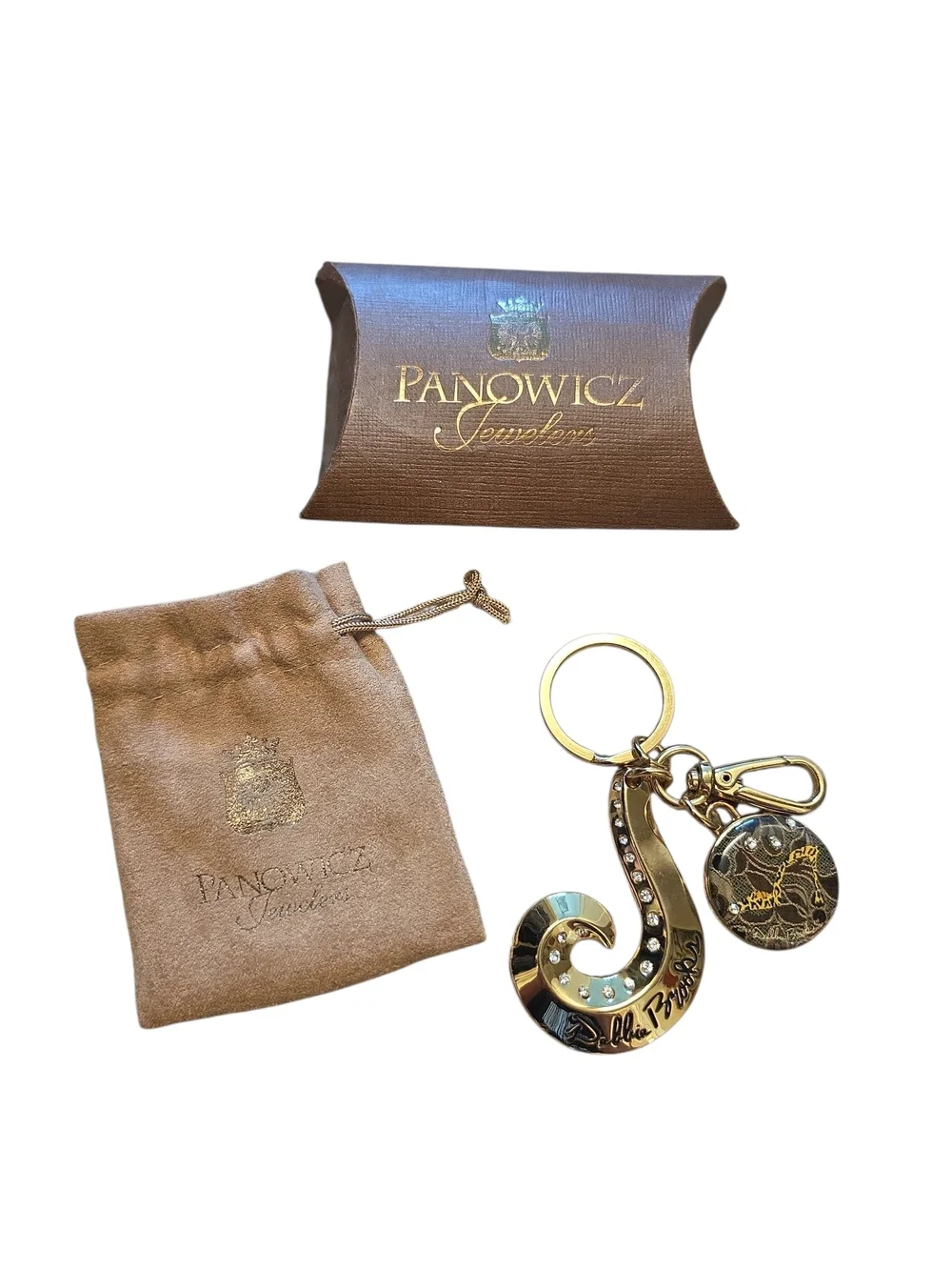 Gold Dr. Ilia Brooks Crystal-Embellished Keychain